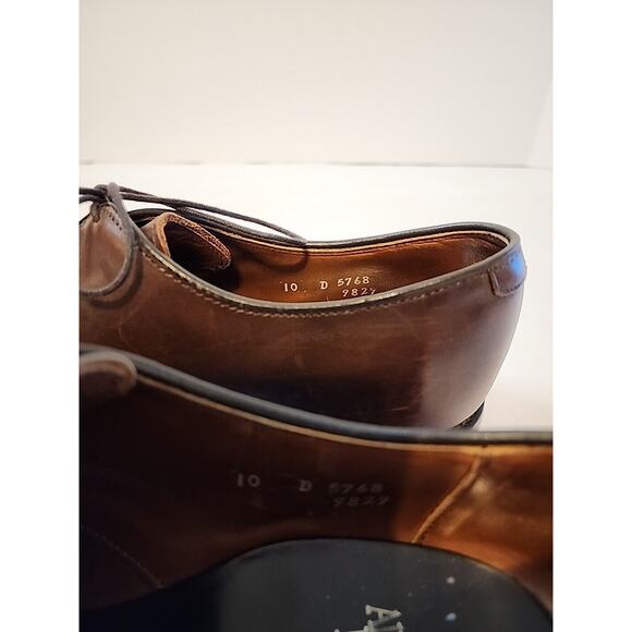 Allen Edmonds mens 10 D Wendell Oxford Dress Shoes Brown Leather Lace Up main image 14